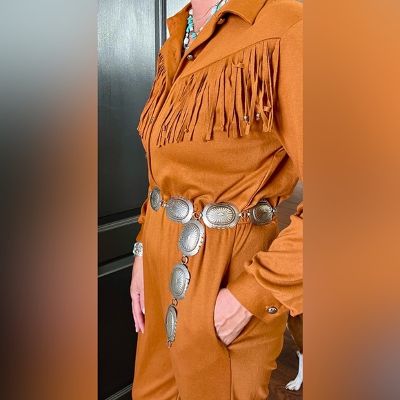 VINTAGE SOUTHWESTERN SANTA FE STYLE JUMPSUIT - Picture 2 of 10